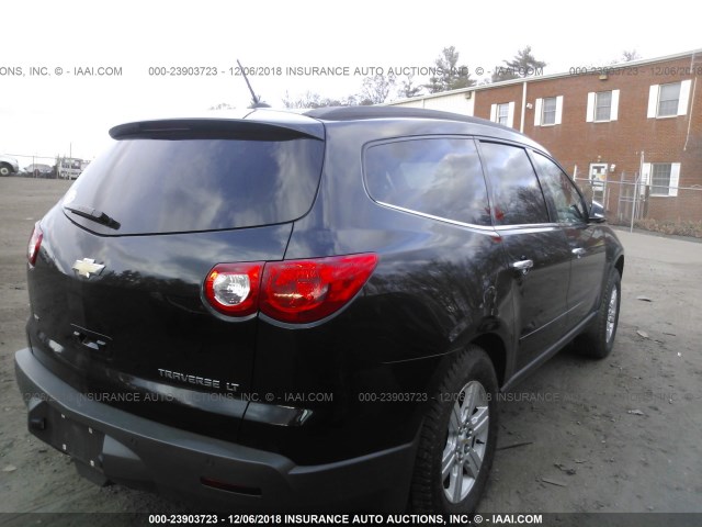 1GNKVJED5CJ397769 - 2012 CHEVROLET TRAVERSE LT BLACK photo 4