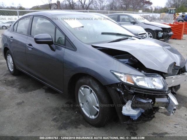 2HGFB2F64EH522002 - 2014 HONDA CIVIC HF GRAY photo 1