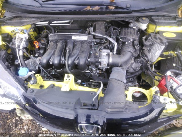 3HGGK5H56FM774881 - 2015 HONDA FIT LX YELLOW photo 10