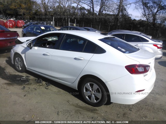 1G1BC5SM8H7197511 - 2017 CHEVROLET CRUZE LS 白色 照片 3