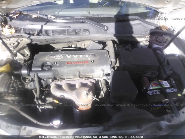 4T1BE46K77U193448 - 2007 TOYOTA CAMRY NEW GENERAT CE/LE/XLE/SE SILVER photo 10
