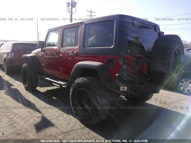 1C4BJWDG3GL139810 - 2016 JEEP WRANGLER UNLIMITE SPORT RED photo 3