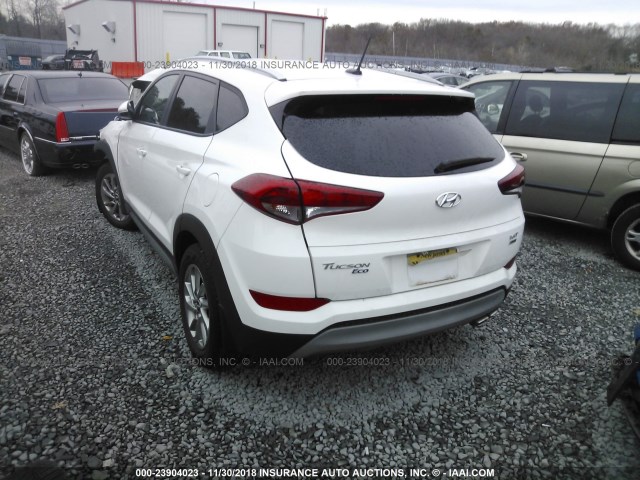 KM8J3CA21HU285367 - 2017 HYUNDAI TUCSON LIMITED/SPORT AND ECO/SE WHITE photo 3