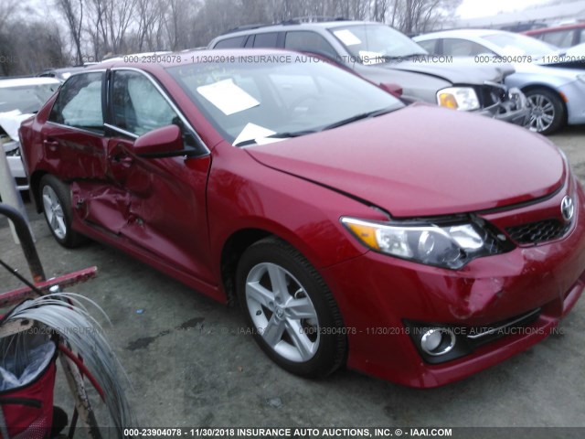 4T1BF1FKXEU868203 - 2014 TOYOTA CAMRY L/SE/LE/XLE 红色 照片 1