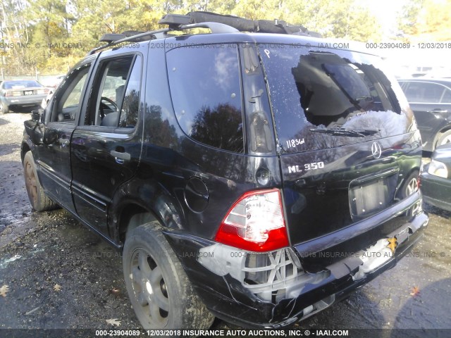 4JGAB57E83A421388 - 2003 MERCEDES-BENZ ML 350 BLACK photo 3