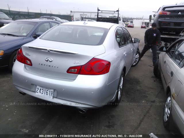 JN1CV6AR6BM350794 - 2011 INFINITI G37 SILVER photo 4