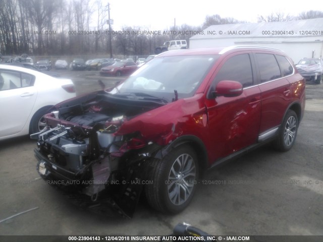 JA4AZ3A3XJZ013026 - 2018 MITSUBISHI OUTLANDER SE/SEL RED photo 2