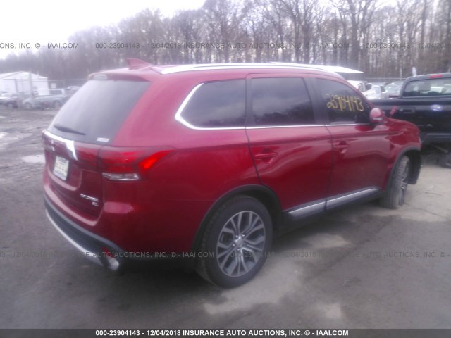 JA4AZ3A3XJZ013026 - 2018 MITSUBISHI OUTLANDER SE/SEL RED photo 4