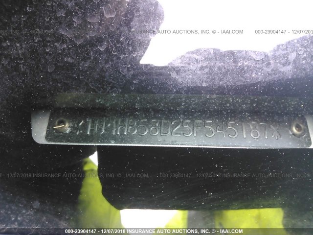 1D4HB58D25F545187 - 2005 DODGE DURANGO LIMITED GRAY photo 9