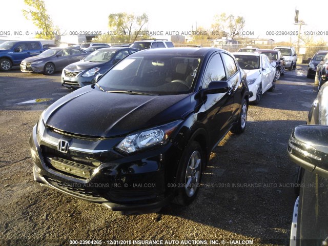 3CZRU6H34GM766957 - 2016 HONDA HR-V LX BLACK photo 2