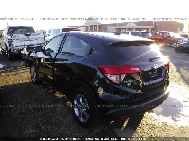 3CZRU6H34GM766957 - 2016 HONDA HR-V LX BLACK photo 3