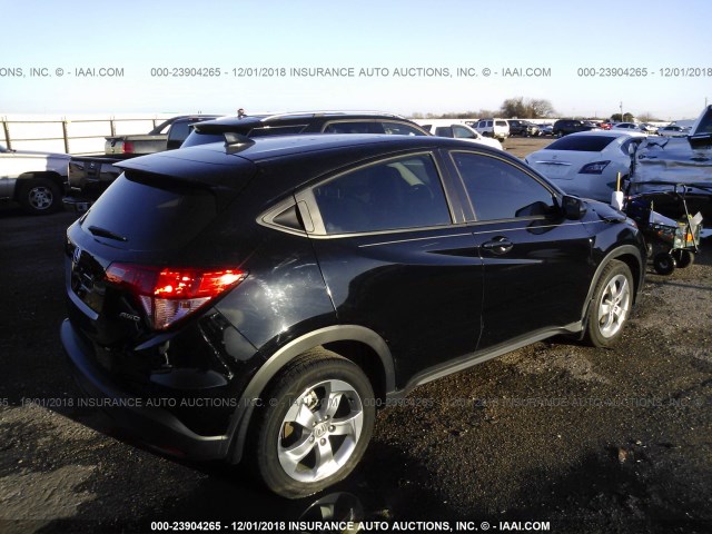 3CZRU6H34GM766957 - 2016 HONDA HR-V LX BLACK photo 4