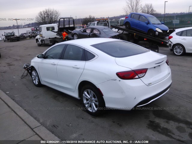 1C3CCCAB1GN148620 - 2016 CHRYSLER 200 LIMITED WHITE photo 3