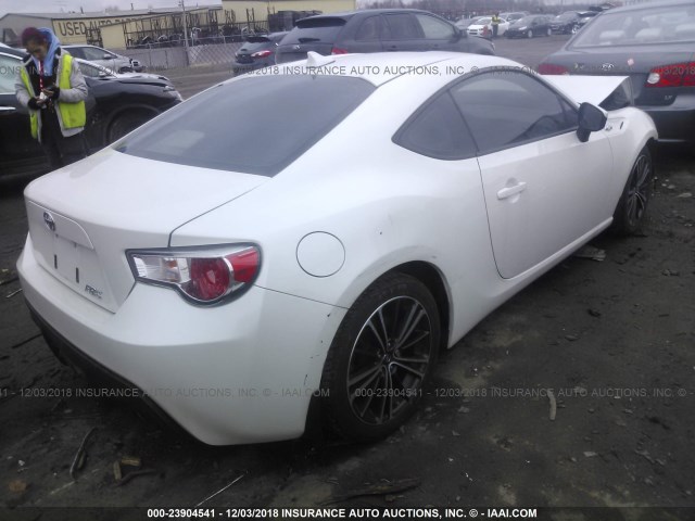 JF1ZNAA13D1712594 - 2013 TOYOTA SCION FR-S WHITE photo 4