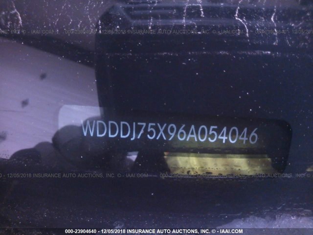 WDDDJ75X96A054046 - 2006 MERCEDES-BENZ CLS 500C BLACK photo 9