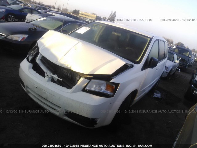 2D4RN4DE6AR380428 - 2010 DODGE GRAND CARAVAN SE WHITE photo 2