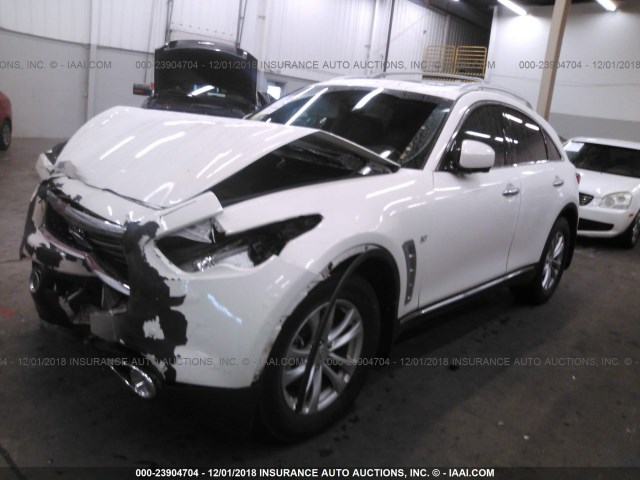 JN8CS1MU4EM452290 - 2014 INFINITI QX70 WHITE photo 2