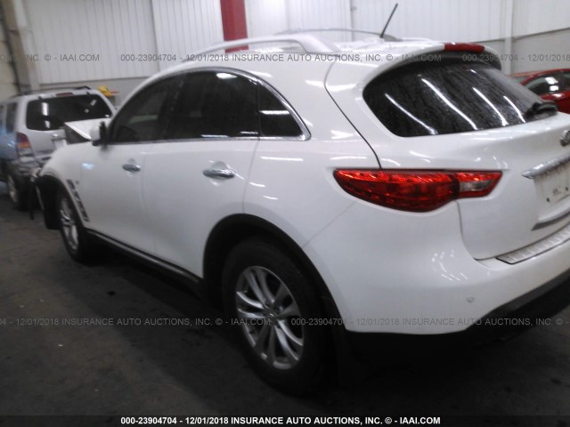 JN8CS1MU4EM452290 - 2014 INFINITI QX70 WHITE photo 3