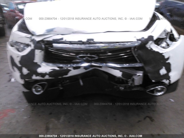 JN8CS1MU4EM452290 - 2014 INFINITI QX70 WHITE photo 6