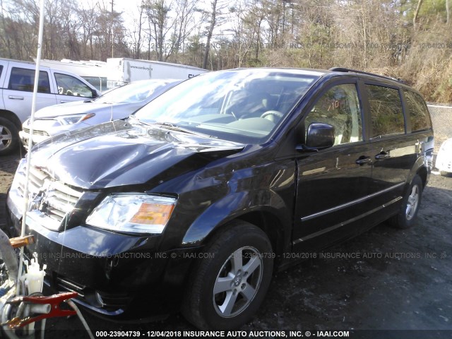 2D4RN5D15AR173080 - 2010 DODGE GRAND CARAVAN SXT BLACK photo 2