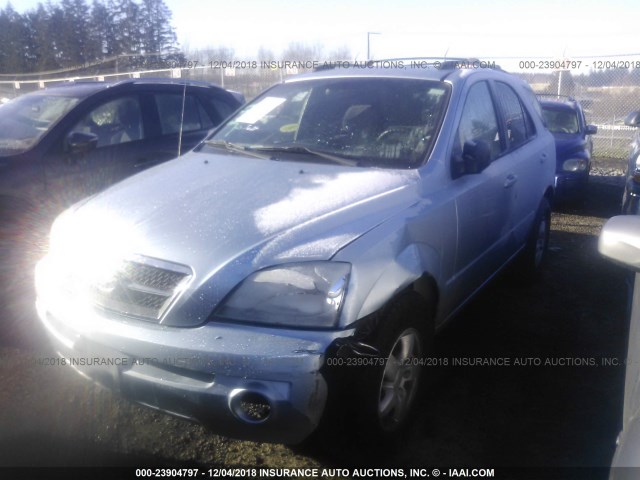 KNDJC733265624419 - 2006 KIA SORENTO EX/LX BLUE photo 2