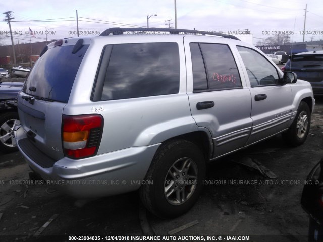 1J4GW48N24C135757 - 2004 JEEP GRAND CHEROKEE LAREDO/COLUMBIA/FREEDOM 银色 照片 4