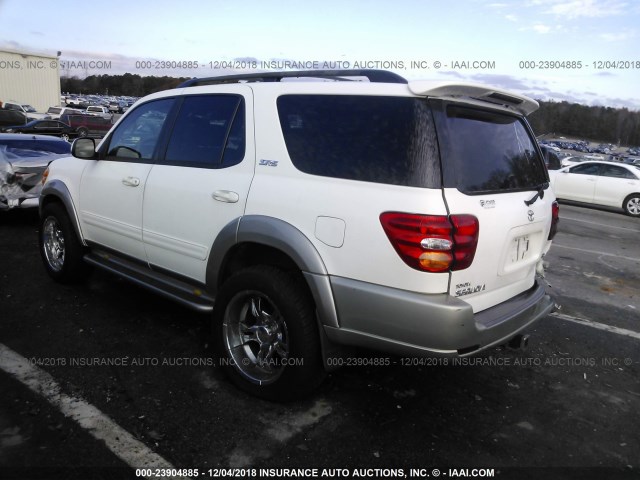 5TDZT34A03S197353 - 2003 TOYOTA SEQUOIA SR5 WHITE photo 3