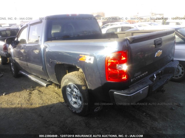 3GCEK23M19G216815 - 2009 CHEVROLET SILVERADO K1500 LT BLUE photo 3