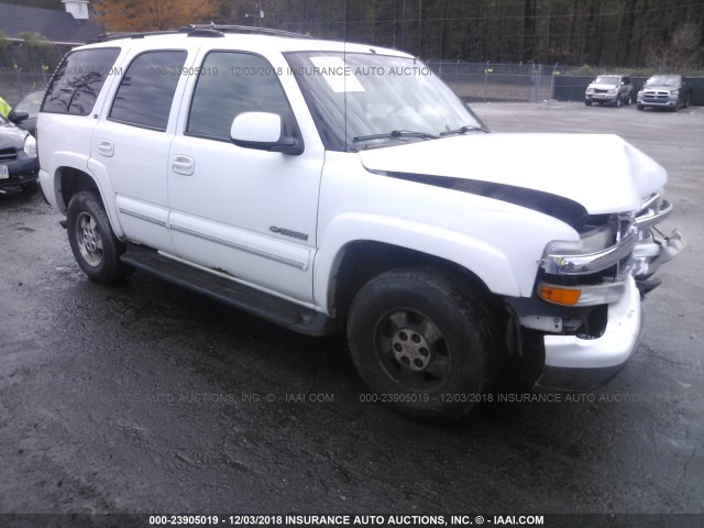 1GNEK13Z12J140739 - 2002 CHEVROLET TAHOE K1500 WHITE photo 1