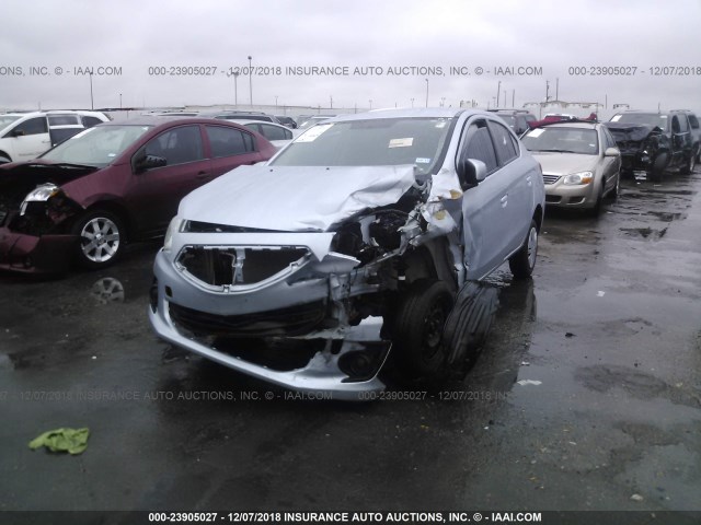 ML32F3FJ4HHF07205 - 2017 MITSUBISHI MIRAGE G4 ES Көк фото 2