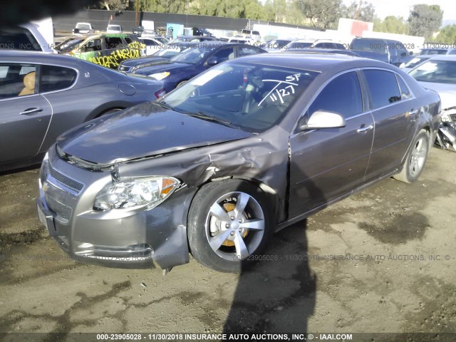 1G1ZC5E0XCF193501 - 2012 CHEVROLET MALIBU 1LT 栗色 照片 2