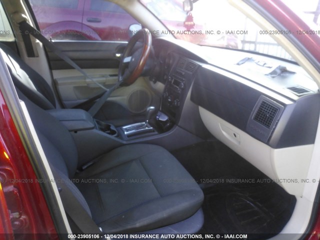 2B3KA43GX7H781493 - 2007 DODGE CHARGER SE/SXT BURGUNDY photo 5