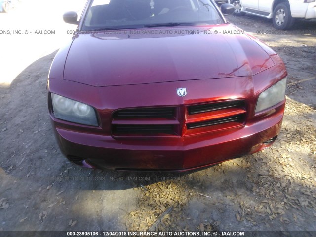 2B3KA43GX7H781493 - 2007 DODGE CHARGER SE/SXT BURGUNDY photo 6