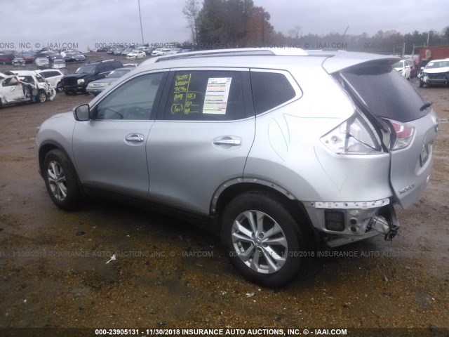 KNMAT2MT2FP532720 - 2015 NISSAN ROGUE S/SL/SV SILVER photo 3