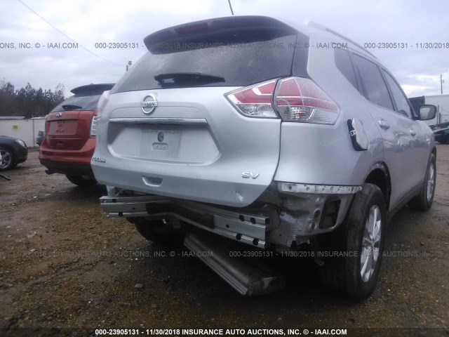 KNMAT2MT2FP532720 - 2015 NISSAN ROGUE S/SL/SV SILVER photo 6