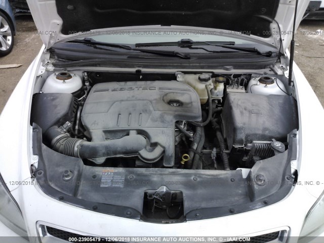 1G1ZC5EB6AF325927 - 2010 CHEVROLET MALIBU 1LT WHITE photo 10