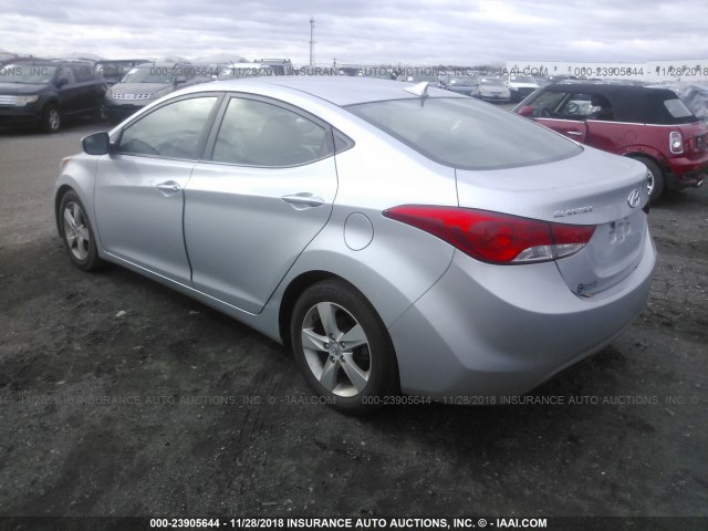 5NPDH4AE2DH275566 - 2013 HYUNDAI ELANTRA GLS/LIMITED SILVER photo 3