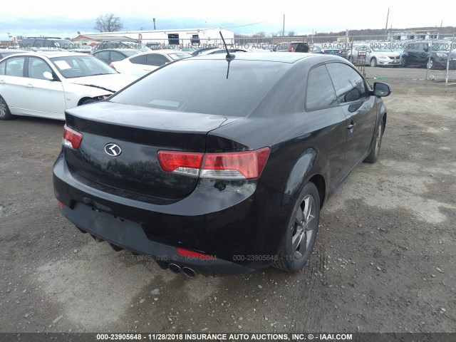 KNAFU6A24B5355967 - 2011 KIA FORTE EX BLACK photo 4