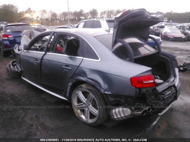 WAUBGAFL1DA217744 - 2013 AUDI S4 PREMIUM PLUS GRAY photo 3