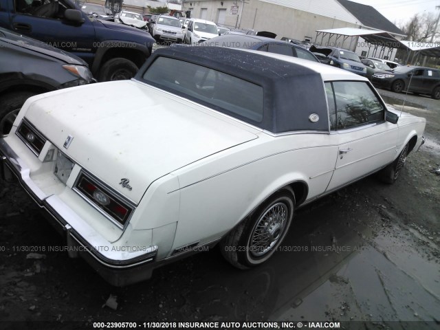 1G4AZ57Y8DE432374 - 1983 BUICK RIVIERA WHITE photo 4