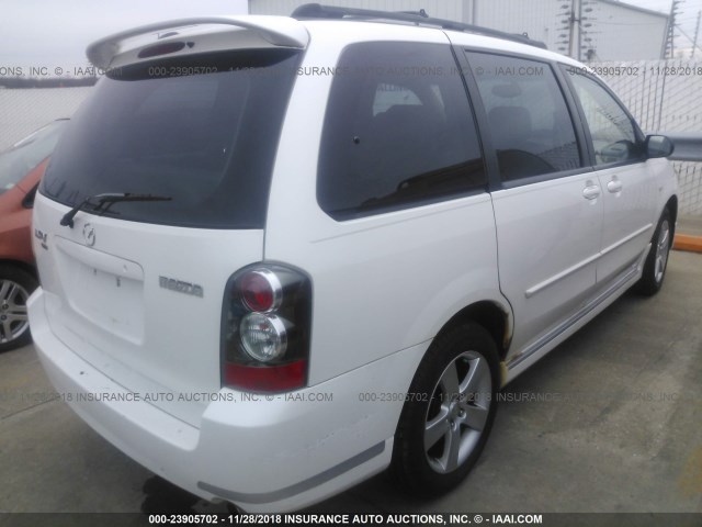 JM3LW28J940530856 - 2004 MAZDA MPV WAGON WHITE photo 4