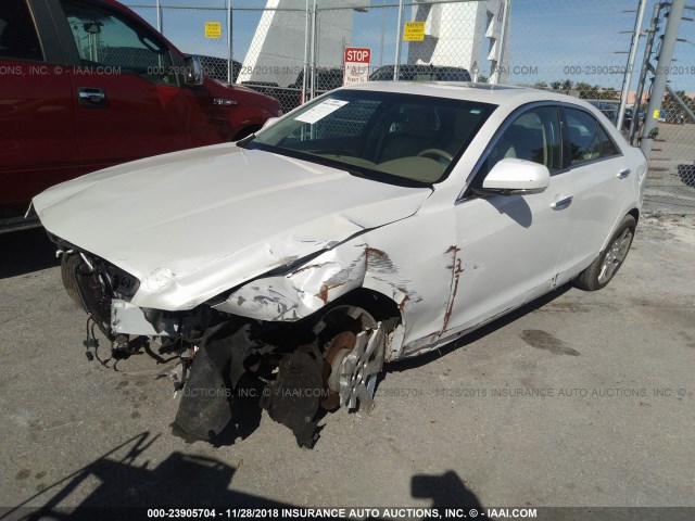 1G6AH5RX5F0111715 - 2015 CADILLAC ATS LUXURY WHITE photo 2