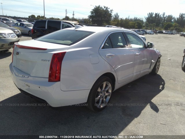 1G6AH5RX5F0111715 - 2015 CADILLAC ATS LUXURY WHITE photo 4