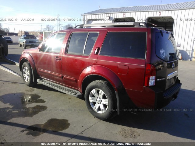 5N1AR18U15C738527 - 2005 NISSAN PATHFINDER LE/SE/XE Bordo foto 3