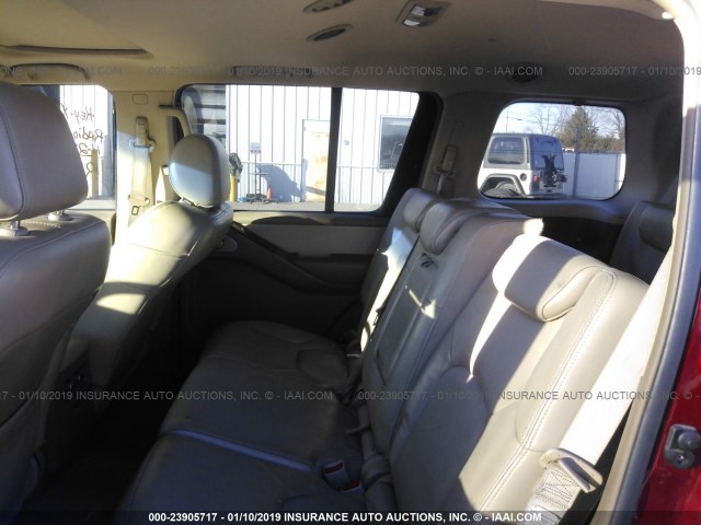 5N1AR18U15C738527 - 2005 NISSAN PATHFINDER LE/SE/XE Bordo foto 8
