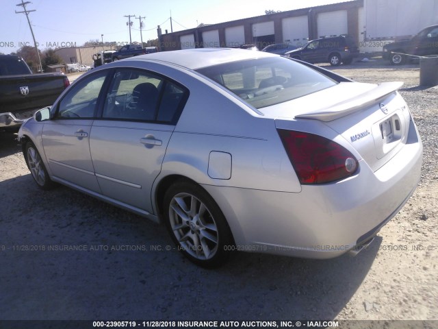 1N4BA41E37C828078 - 2007 NISSAN MAXIMA SE/SL SILVER photo 3