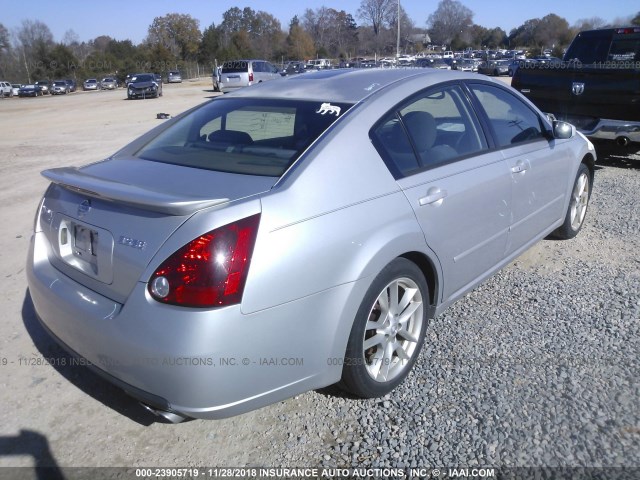 1N4BA41E37C828078 - 2007 NISSAN MAXIMA SE/SL SILVER photo 4