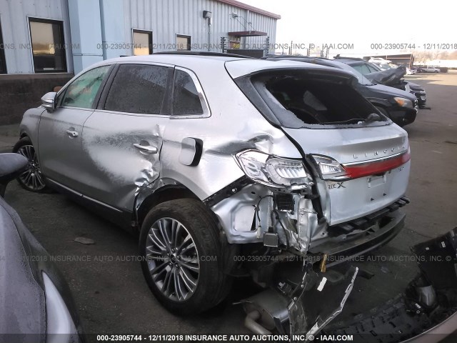 2LMPJ8LR8JBL23720 - 2018 LINCOLN MKX RESERVE SILVER photo 3