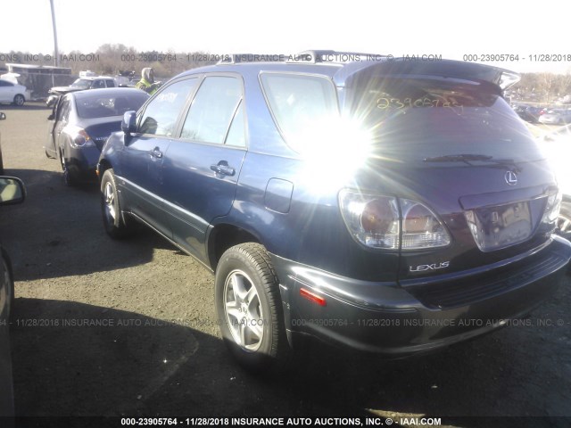 JTJHF10U930312507 - 2003 LEXUS RX 300 BLUE photo 3