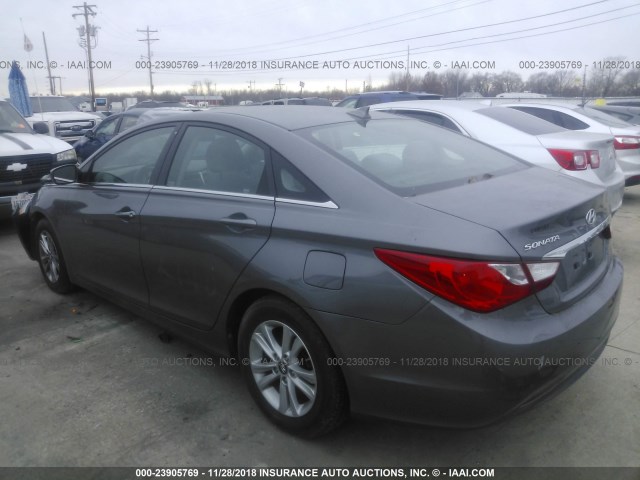 5NPEB4AC2CH491114 - 2012 HYUNDAI SONATA GLS GRAY photo 3